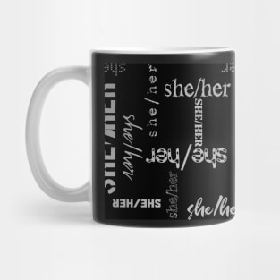 All-Over Pronouns: She/Her Mug